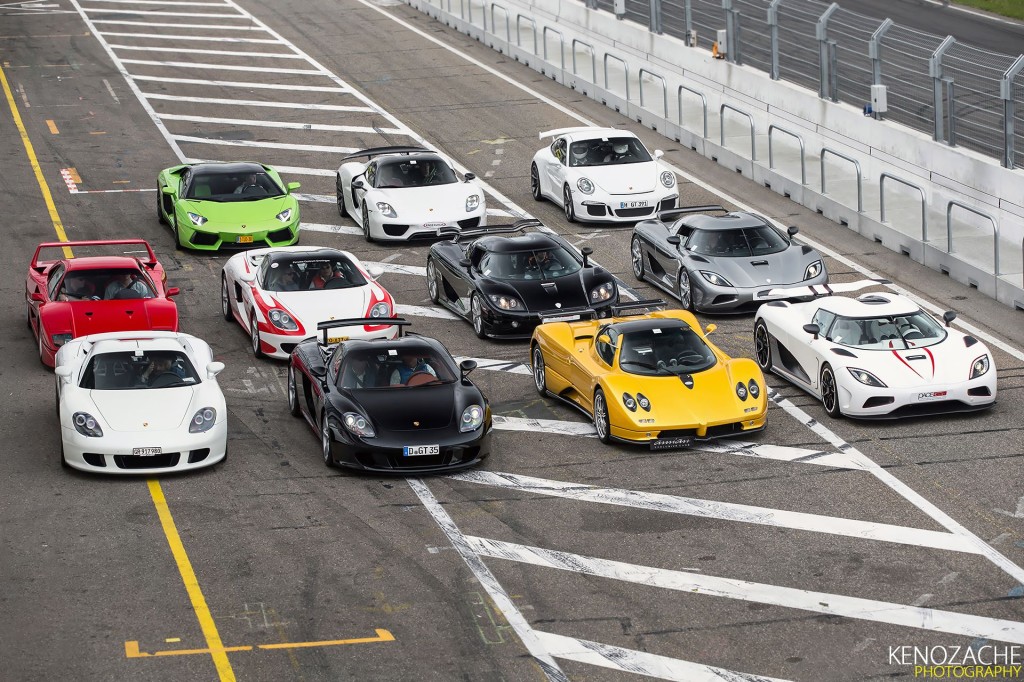 Supercars pose for the lense