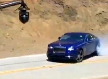 Tanner Foust drifts a Rolls Royce Wraith for TopGear USA
