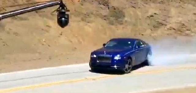 Rolls Royce Wraith drifting for TopGear USA