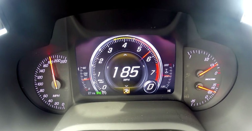 Corvette Z06 0-185 mph acceleration run