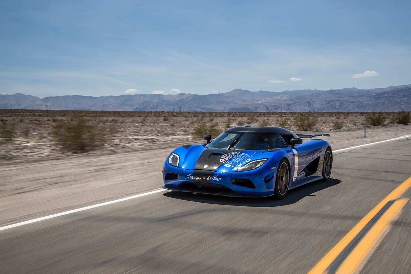 Lewis Hamilton drove a Koenigsegg at Gumball 3000