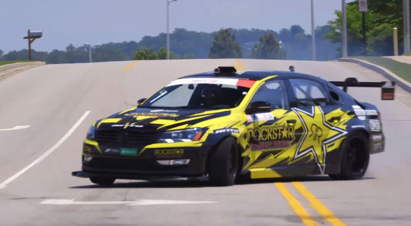 Tanner Foust in 900hp Passat Drift Car: Hell Breaks Loose