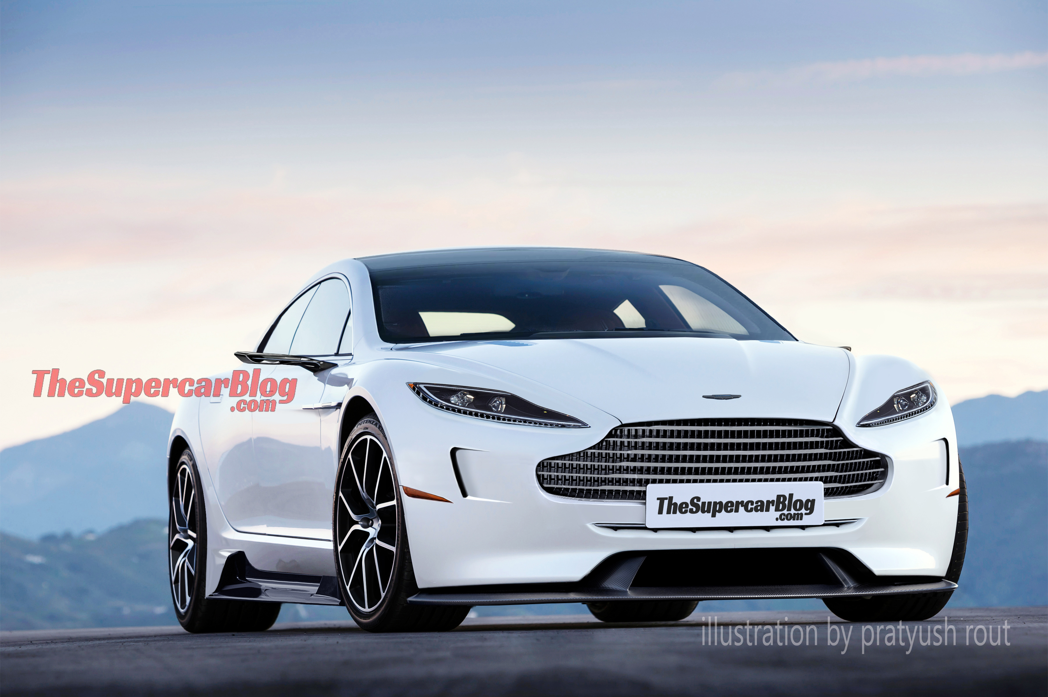Aston Martin Electric sedan rendering