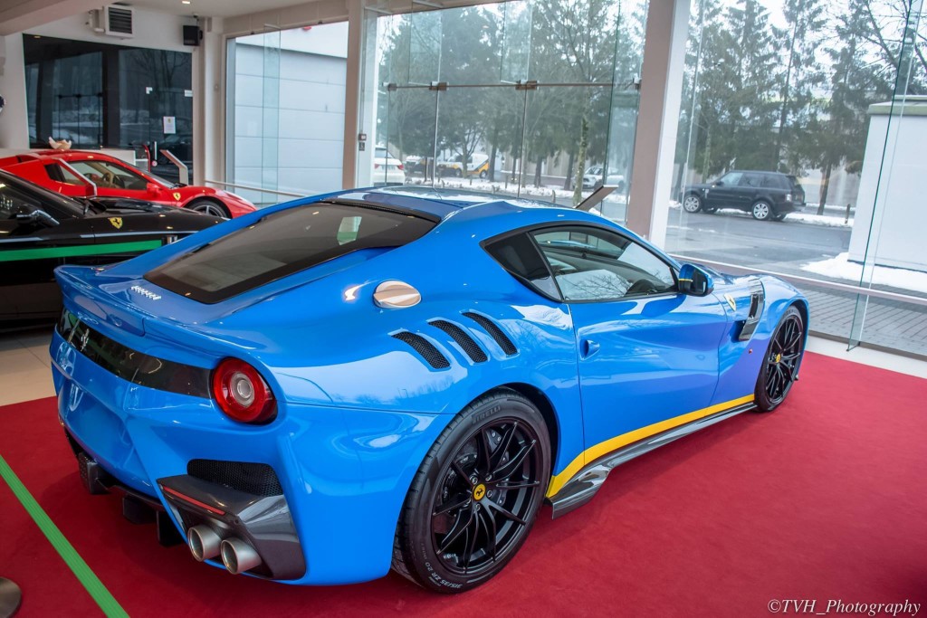 Blue Ferrari F12 TdF Spotted in Luxemburg-3