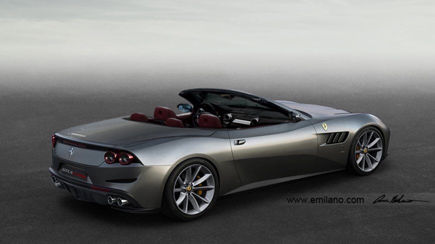 Ferrari GTC4Lusso Spyder Rendering