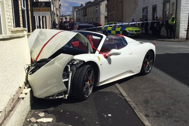 Lord Aleem's Ferrari crashed by newlyweds-2