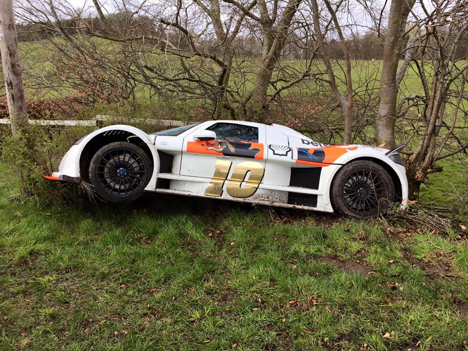 Gumball 3000: Team10 Gumpert Apollo Crashes out (Video)