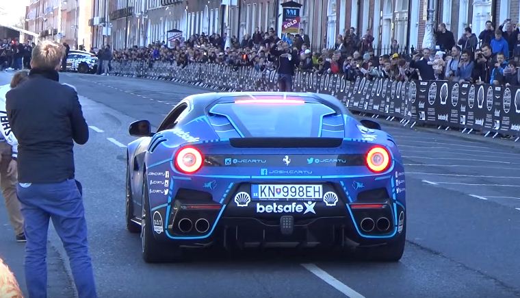 Gumball 3000: Ferrari F12 TDF Burnout