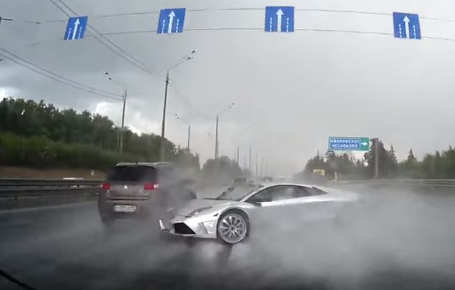 Lamborghini Crash Caught on Tape #2