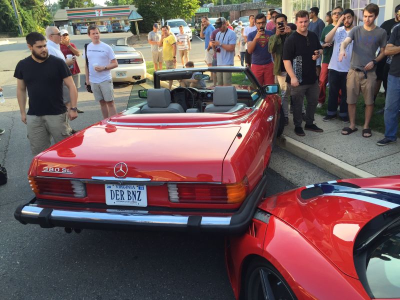 Ferrari 458 Speciale, Classic Merc Crash at Cars & Coffee