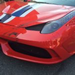 Ferrari 458 Speciale- Classic Merc crash at Cars and coffee-3