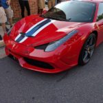 Ferrari 458 Speciale- Classic Merc crash at Cars and coffee-4