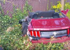 Ford Mustang Crashes; Splits in Half on Impact