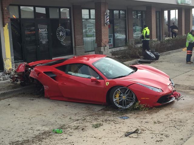 Teenager crashes Ferrari 488 GTB into Barbershop-1