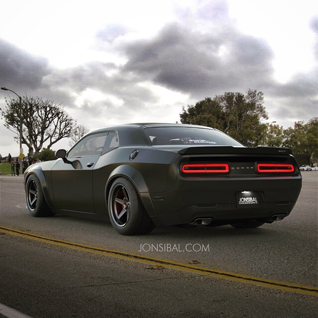 Dodge Challenger Demon rendering by Jonsibal