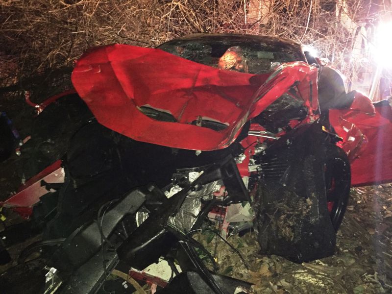 Ferrari 458 Speciale Red Bud Trail Crash-Austin-Texas-1