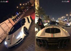 Satin White Lamborghini Centenario Spotted in Qatar