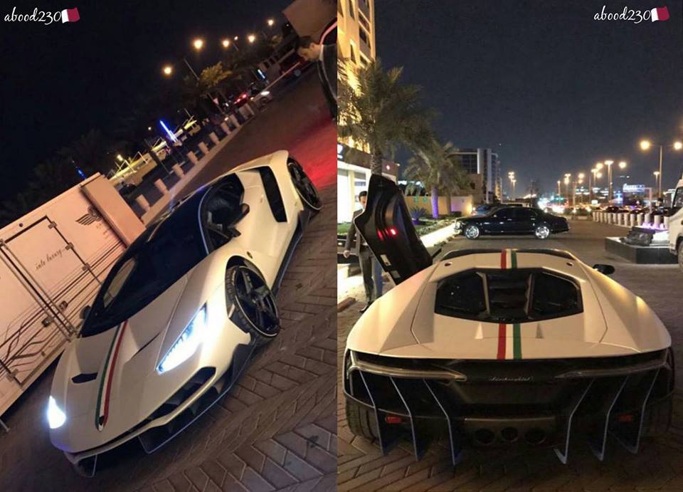 Satin White Lamborghini Centenario-Qatar-1