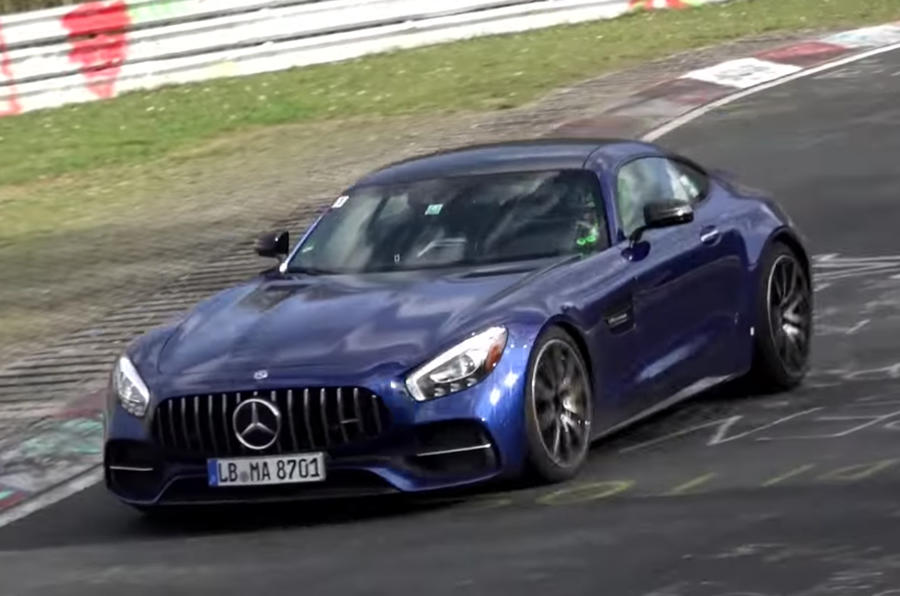 2018 Mercedes-AMG GT Facelift spotted-prototype-test mule-Nurburgring