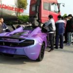 Purple McLaren 650S Spider Crash-China-3