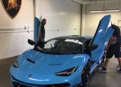 Baby Blue Lamborghini Centenario Arrives in the US