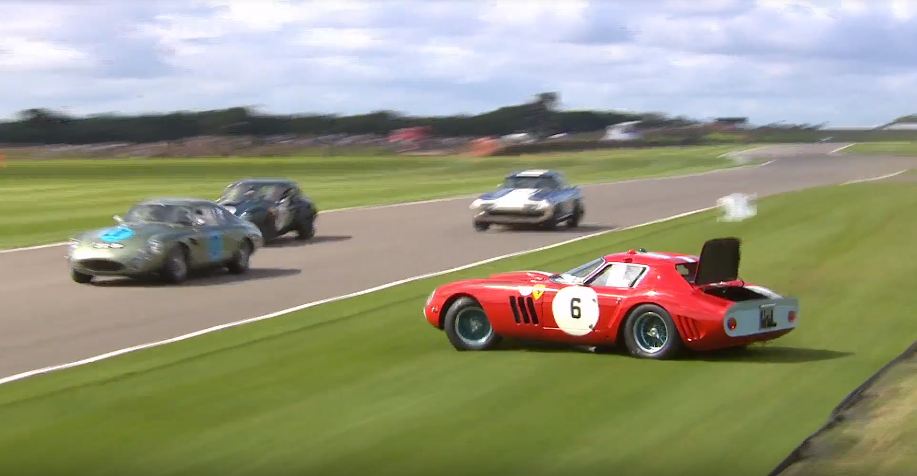 Ferrari 250 GTO crash-Goodwood-Revival