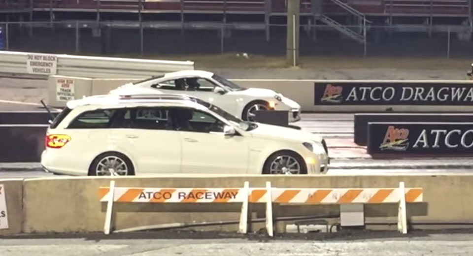 Doug deMuro-Mercedes E63 AMG Wagon-Porsche 911-Audi R8-drag race
