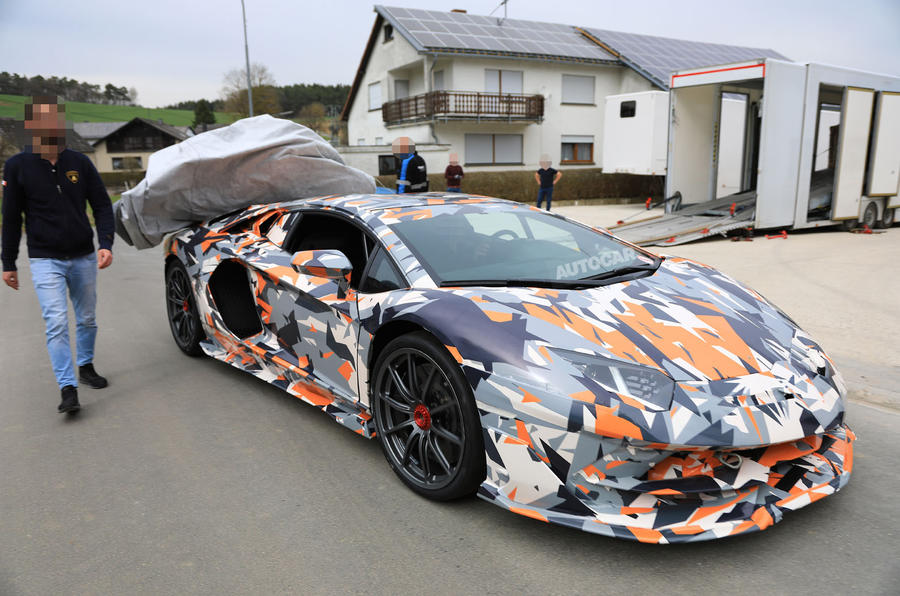 Lamborghini Aventador SVJ-spy-shots-test-mule-1