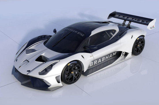 Brabham BT62 Front Quarter View White_Navy