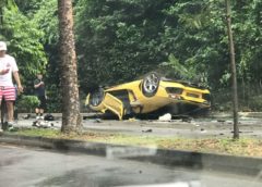 Lamborghini Aventador Totaled in a Crash in Singapore