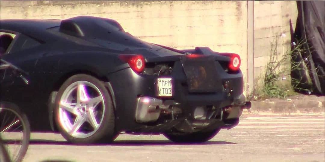 Ferrari 458 hybrid test mule prototype scoop 1