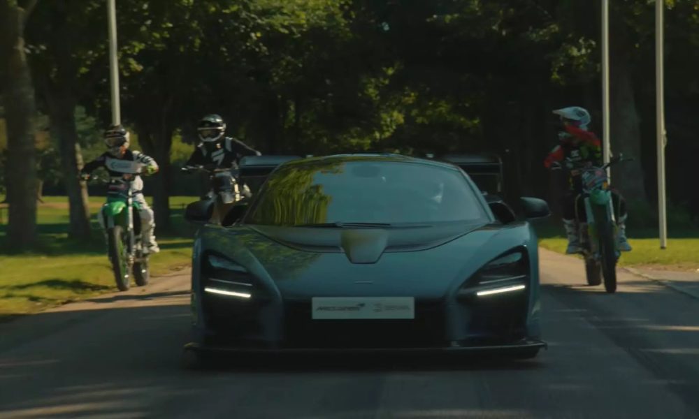 McLaren Senna Races three Bikes to Celebrate Forza Horizon 4 Launch