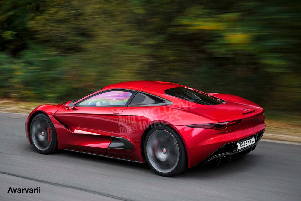 Jaguar J Type Hybrid Supercar rendering 2