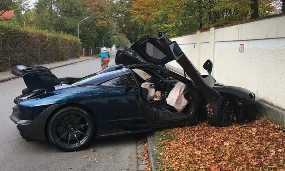 Newly Delivered McLaren Senna Crashes into a Wall