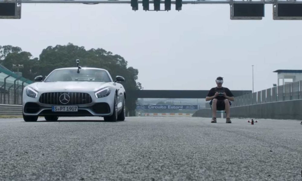 Mercedes-AMG GT Roadster Drag Races a Drone