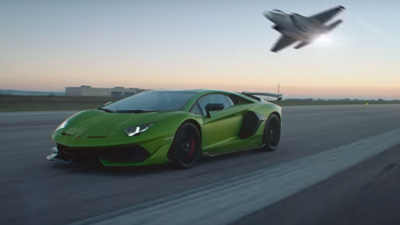 Lamborghini Aventador SVJ Fighter Jet Promo Video
