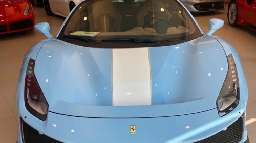 Baby Blue Ferrari 488 Pista-San Diego-2