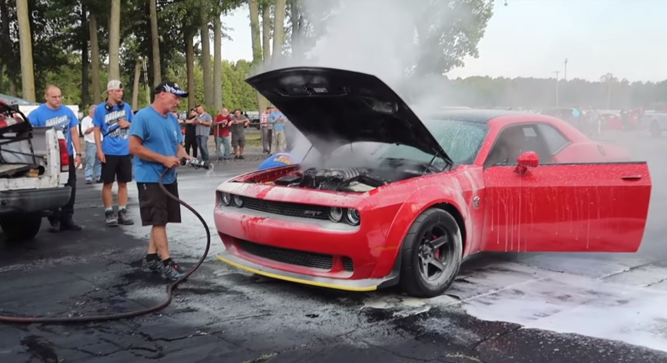 Dodge Demon on Fire