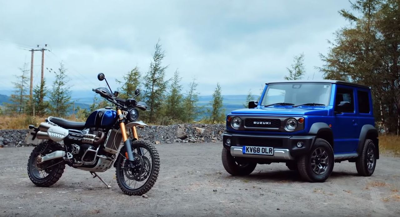 Triumph Scrambler vs Suzuki Jimny