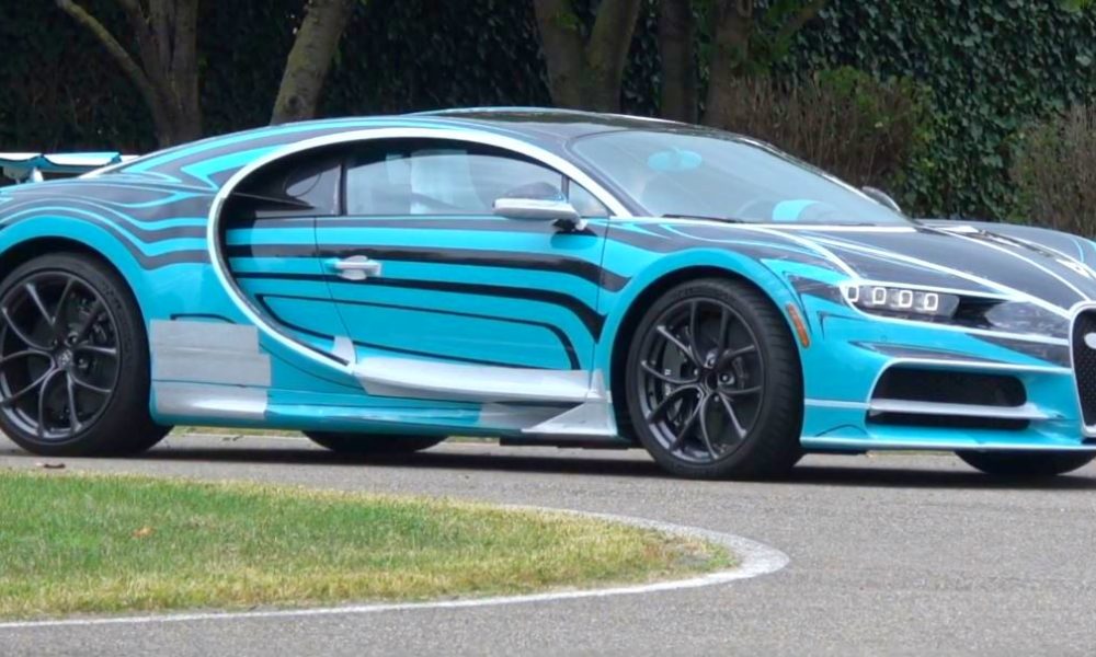 One-off Bugatti Chiron Zebra heads out for Pre-Delivery Tests