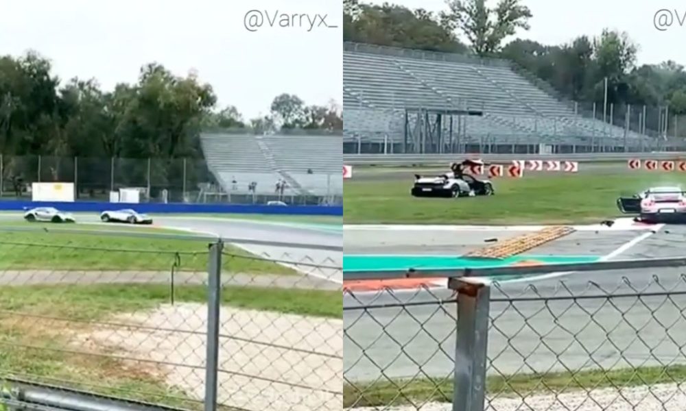 VIDEO: Porsche 911 GT2 RS & Pagani Huayra BC Crash at Monza