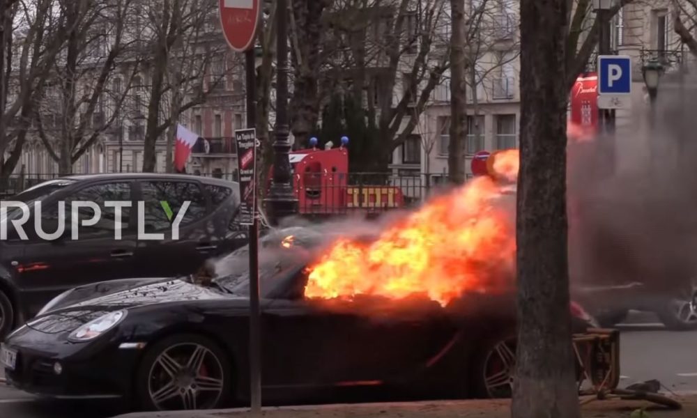 Ferrari & Porsches Vandalized by Yellow Vest Protesters