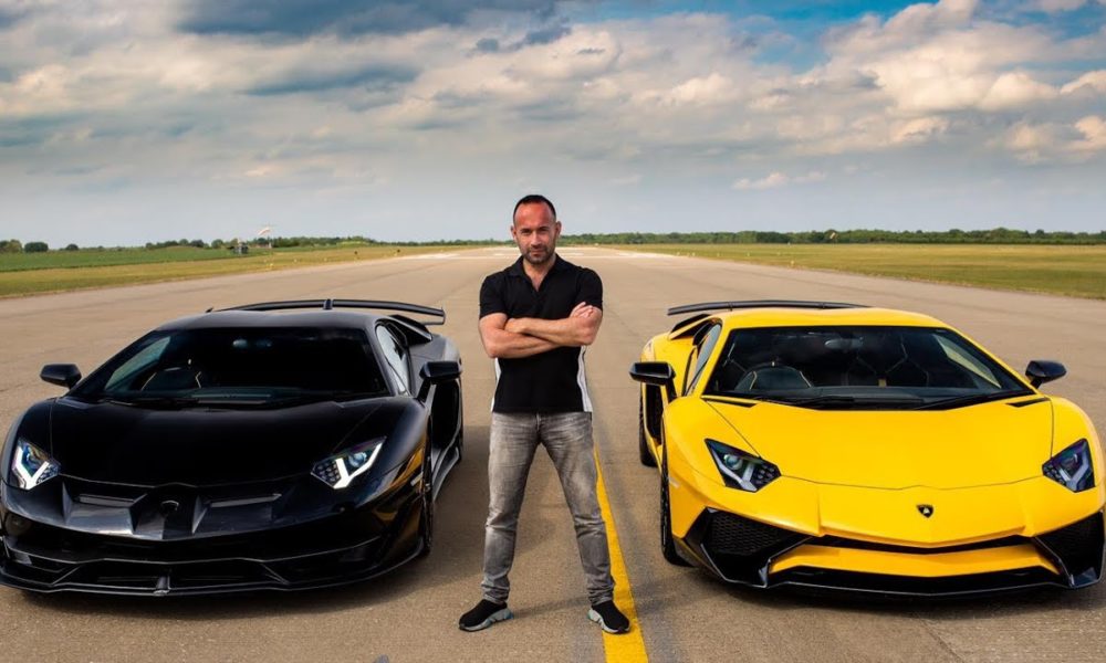 Lamborghini Aventador SVJ drag races an Aventador SV