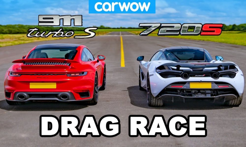 Drag Race: Porsche 911 Turbo S takes on a McLaren 720S