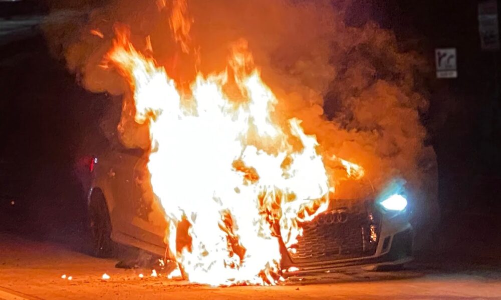 VIDEO: 1100HP Audi RS3 Burns to the Ground in Denver
