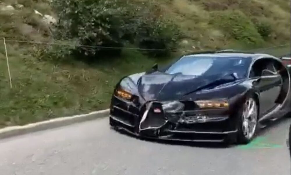 Bugatti Chiron & Porsche 911 Crash on Gotthard Pass