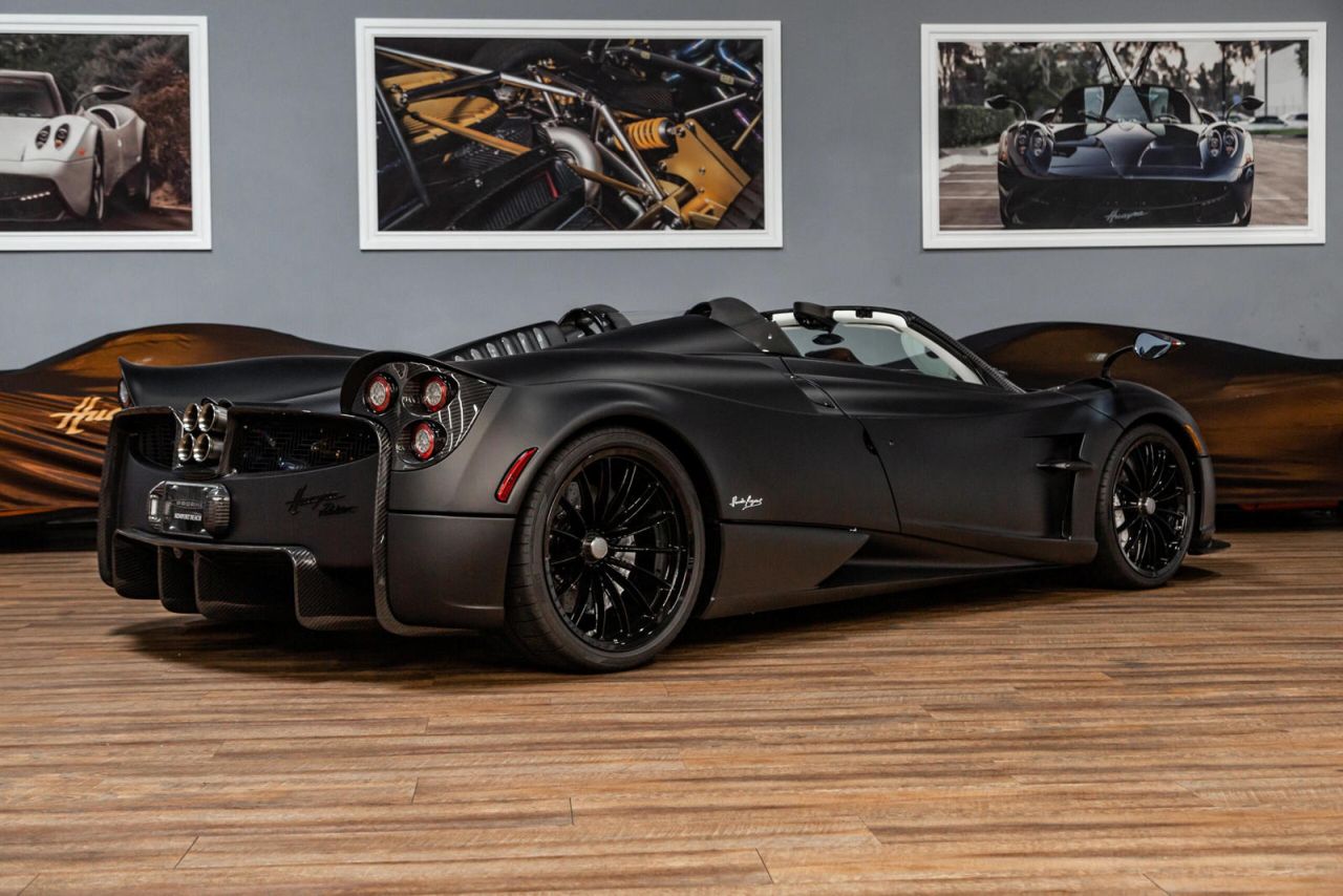 Matte Black Pagani Huayra Roadster-for-sale-1