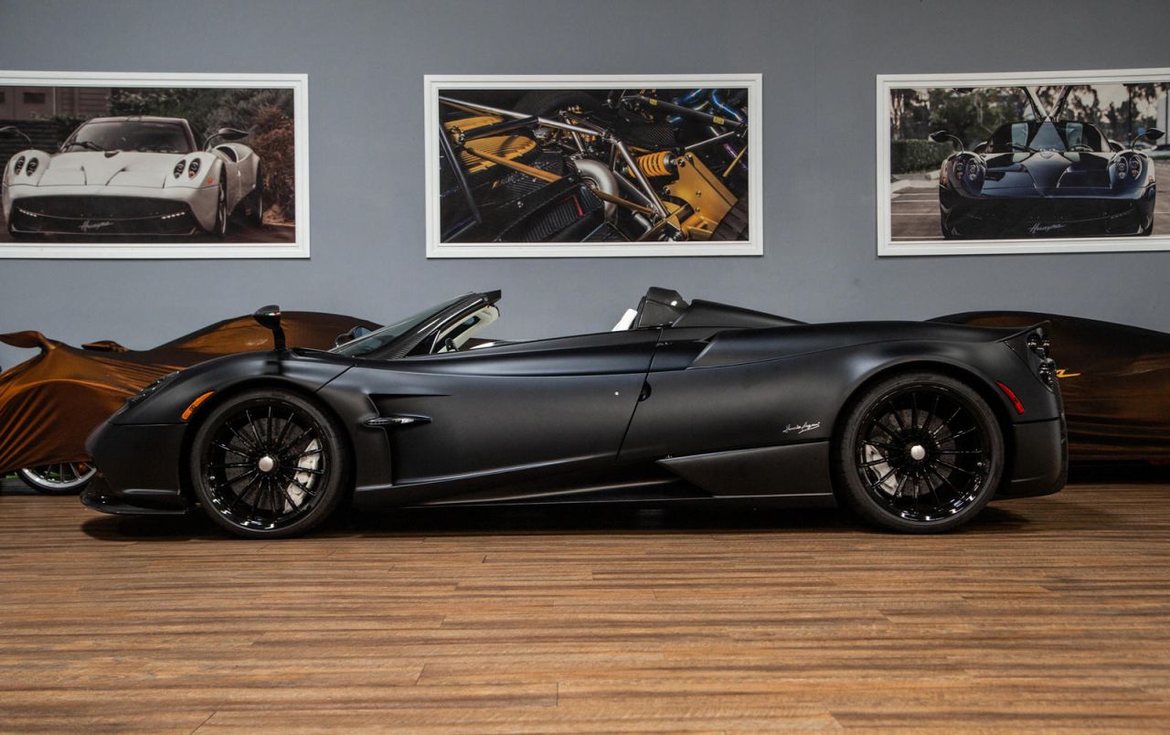 Matte Black Pagani Huayra Roadster-for-sale-2