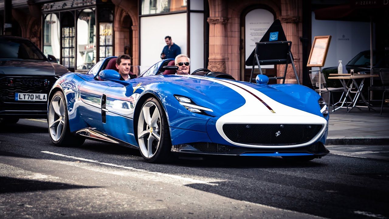 Blue Ferrari Monza SP2-London
