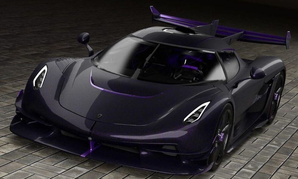 One-off Koenigsegg Jesko Hydra has purple flakes in its carbon!